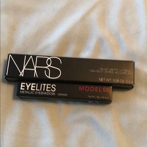 NARS lip pencil and metallic eyeshadow